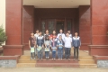 Đón tiếp đoàn học sinh, giáo viên trường THCS Vũ Ninh về thăm trường.